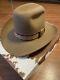 John B. Stetson ^^3x Beaver^^ Cowboy Hat Size 7 5/8 Sand Color Great Hatband