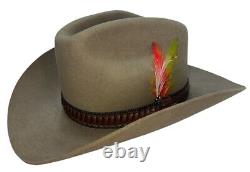 John B Stetson 3X Beaver Cowboy Hat Size 7 1/4 Light Brown XXX Very Good