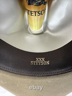 John B Stetson 3X Beaver Cowboy Hat Size 7 1/4 Light Brown XXX Very Good