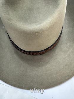 John B Stetson 3X Beaver Cowboy Hat Size 7 1/4 Light Brown XXX Very Good