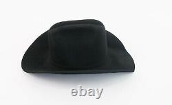 John B. Stetson 4X Beaver 55 6 7/8 Cowboy Western Hat Black Made in USA