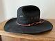 John B. Stetson 4x Beaver Black Cowboy Western Hat 7 1/8- Excellent Condition