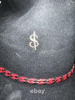 John B. Stetson 4X Beaver Black Cowboy Western Hat 7 1/8- EXCELLENT Condition