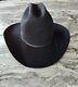 John B. Stetson 4x Beaver Rancher Cowboy Western Hat Black 6 7/8 Sharp