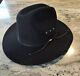 John B. Stetson 4x Beaver Western Cowboy Hat Black 7 3/4 Very Sharp