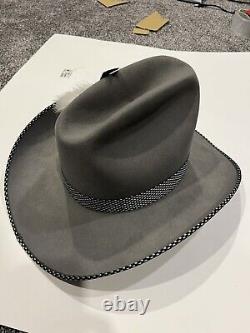 John B Stetson 4X Beaver Western Gray Hat Feathers 7