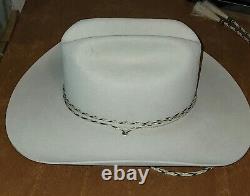 John B. Stetson 4X Carson Size 7 (36) Cowboy Hat With Band And Chin Strap