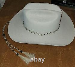 John B. Stetson 4X Carson Size 7 (36) Cowboy Hat With Band And Chin Strap