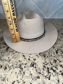 John B Stetson 4X XXXX Beaver Silver Belly Cowboy Western Hat Size 7-3/8 USA