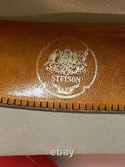 John B. Stetson 6 7/8 Cowboy Hat Mist Gray Orig Box 90s VintageXXXXXXX Stetson