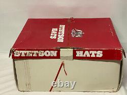 John B. Stetson 6 7/8 Cowboy Hat Mist Gray Orig Box 90s VintageXXXXXXX Stetson