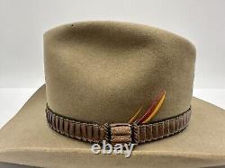 John B. Stetson Company 4X Beaver Brown Tan Cowboy Rancher Hat Size 7 See Pix