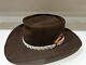 John B Stetson Company Disneyland Brown With Feathers 3x Beaver Hat Size 7 5/8