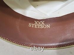 John B Stetson Mens Cowboy Western Hat 3X XXX Beaver Oval Beige 7 1/4 Texas