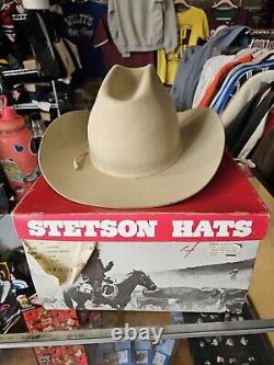 John B. Stetson RANCHER Silver Belly Cowboy Hat 4X Beaver 3-1/2 Brim