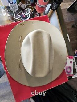 John B. Stetson RANCHER Silver Belly Cowboy Hat 4X Beaver 3-1/2 Brim