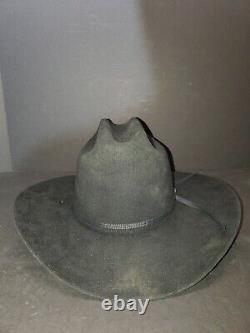 John B. Stetson Signature 6X Beaver Felt Cowboy Western Hat Sz 7 1/8 Aged Black
