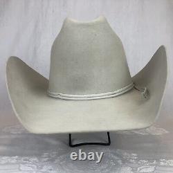 John B Stetson VTG 4x Beaver Felt Silverbelly Cowboy Hat Size 55 (6 7/8) USA