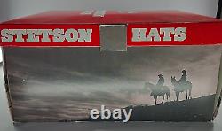 John B Stetson Vintage Cowboy Western Hat 4 X Beaver Brown Stetson Size 7.5 Box