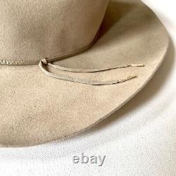 John B Stetson XXX 3X Beaver Tan Felt Cowboy Hat Size 6 5/8 Oval Vintage
