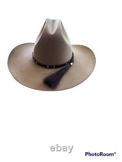 John B Stetson XXXX Beaver Cowboy Hat size 7 beige Western Rancher 4X with box
