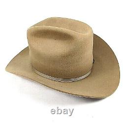 Kingsland, Inc Cowboy Hat Lt. Brown Felt Size 7-1/2'Cattleman's Style' VGC