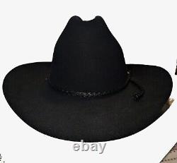 Lot of 2 Stetson Dillon 4X Beaver Blk. Western Cowboy Hat Sz 7.5 + a Wht. Reno