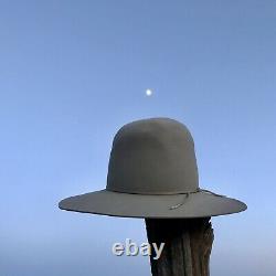 M. L Leddy 5x Beaver Cowboy Hat Size 6 7/8 Silver Tan