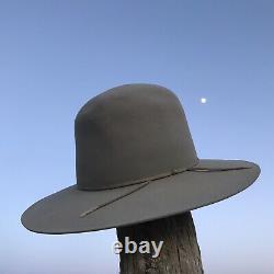 M. L Leddy 5x Beaver Cowboy Hat Size 6 7/8 Silver Tan