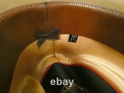 M L Leddy & Sons Beaver Felt Driftwood Brown 7 1/2 Western Cowboy Hat Handmade