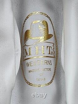 MHT Westerns Cowboy Hat Mens 7 1/8 Tan 3X Beaver Blend 57 Master Hatters Texas