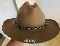 MINT Vintage Resistol 3X Beaver Felt Cowboy Hat SelfConforming Sz 7 1/4 Western