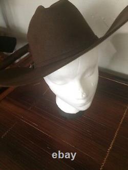Men's Serratelli 4x Beaver Felt Western Cowboy Hat Chocolate USA Sz 71/8