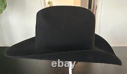 Mens Serratelli Cowboy Hat 6 5/8 6X Beaver W Hard Shell Carrying Case 4 Brim