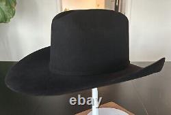 Mens Serratelli Cowboy Hat 6 5/8 6X Beaver W Hard Shell Carrying Case 4 Brim