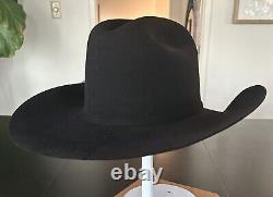 Mens Serratelli Cowboy Hat 6 5/8 6X Beaver W Hard Shell Carrying Case 4 Brim