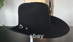 Mens Serratelli Cowboy Hat 6 5/8 6X Beaver W Hard Shell Carrying Case 4 Brim