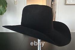 Mens Serratelli Cowboy Hat 6 5/8 6X Beaver W Hard Shell Carrying Case 4 Brim