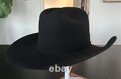 Mens Serratelli Cowboy Hat 6 5/8 6X Beaver W Hard Shell Carrying Case 4 Brim