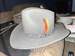 Mens grey Stetson cowboy hat 7 1/4 3x Beaver