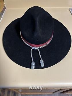Miller HAT 7 3/8 Gunslinger Cowboy 7XXXXXXX Beaver Quality Black Hat Red Band