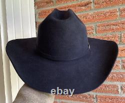 Mint Custom Made $500+ Az-tex 7x Beaver Rancher Western Black Hat 7 1/8