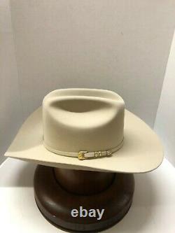 NEW Stetson Cowboy Hat 100X Beaver Silverbelly Fur EL PRESIDENTE G. E. +Hard Case