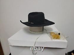 NEW Vintage JOHN B. STETSON Stetsonian 5X Beaver Cowboy Men's Hat 7 1/8 Black