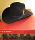 New With Box Stetson Black Felt Cowboy Hat Sz 7-3/4 R 4 X Beaver
