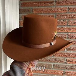 NOS Vintage Resistol W221 HI-7 3X Beaver Whisky Cowboy Hat Size 7