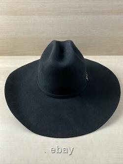 NWT Rodeo King W. ALBOUM 7X Black Beaver Felt Cowboy Hat Mens Size 7 3/8