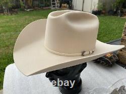 New 2000s Greeley Hat Works Custom Made 100X Pure BEAVER Bone 7-1/8 L. O, 7-1/8