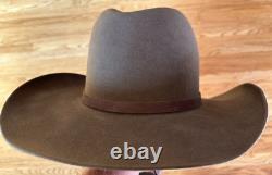 New with Box RAND'S CUSTOM Brown 10X (100%) BEAVER COWBOY HAT Montana 7 3/8