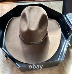 New with Box RAND'S CUSTOM Brown 10X (100%) BEAVER COWBOY HAT Montana 7 3/8